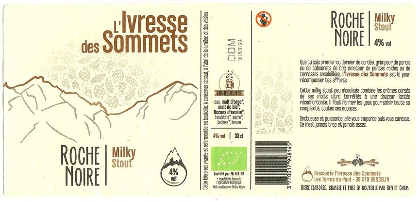 Etiquette BRASSERIE L'IVRESSE DES SOMMETS 07