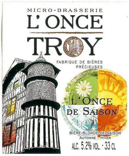 Etiquette BRASSERIE L'ONCE TROY 23