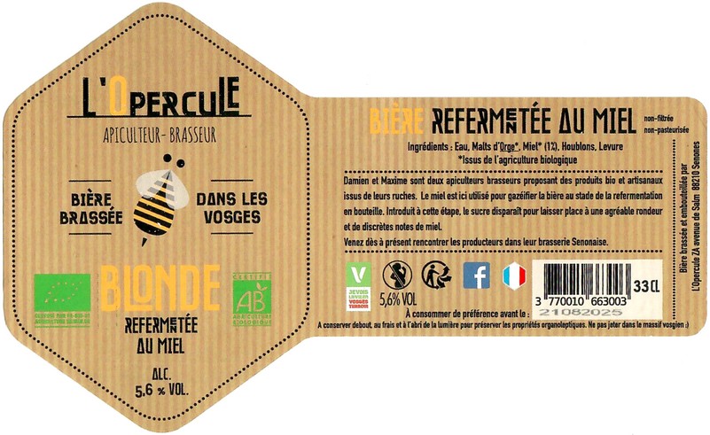 Etiquette BRASSERIE L'OPERCULE 08