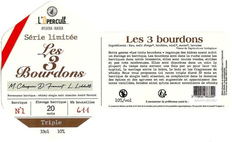 Etiquette BRASSERIE L'OPERCULE 10