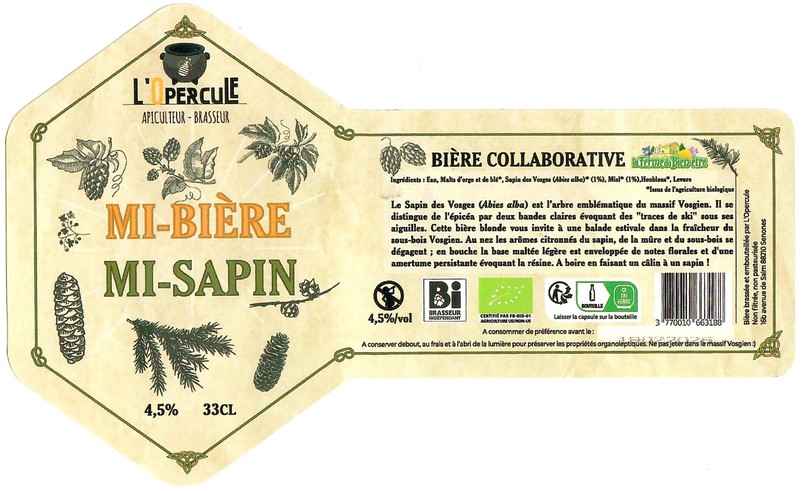 Etiquette BRASSERIE L'OPERCULE 11