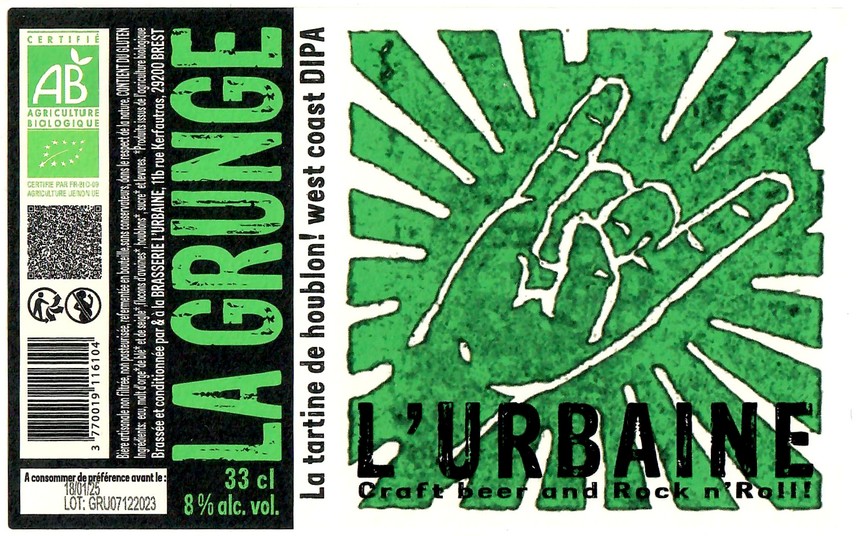 Etiquette BRASSERIE L'URBAINE 14
