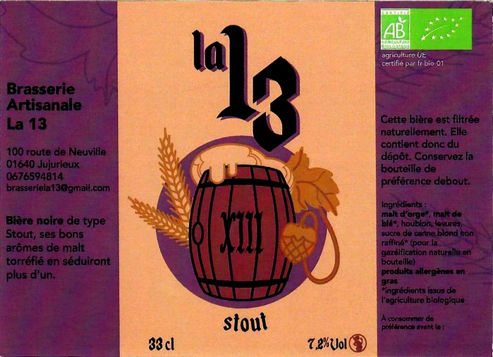 etiquette BRASSERIE LA 13 01