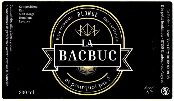 Etiquette BRASSERIE BACBUC 01