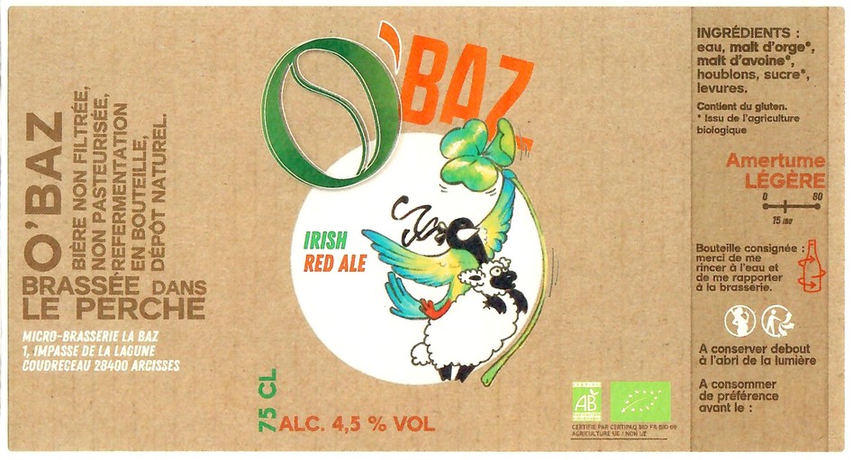 Etiquette BRASSERIE LA BAZ 18