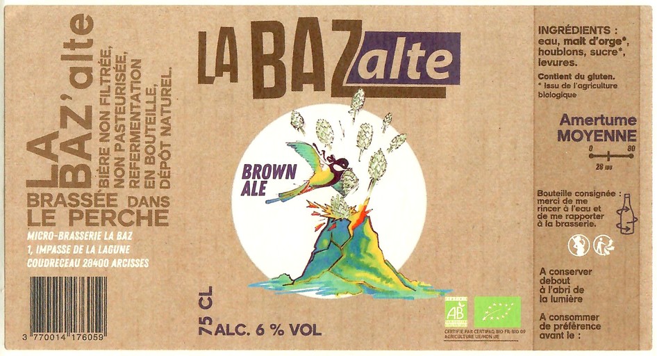 Etiquette BRASSERIE LA BAZ 22