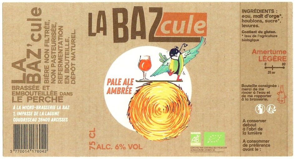 Etiquette BRASSERIE LA BAZ 25