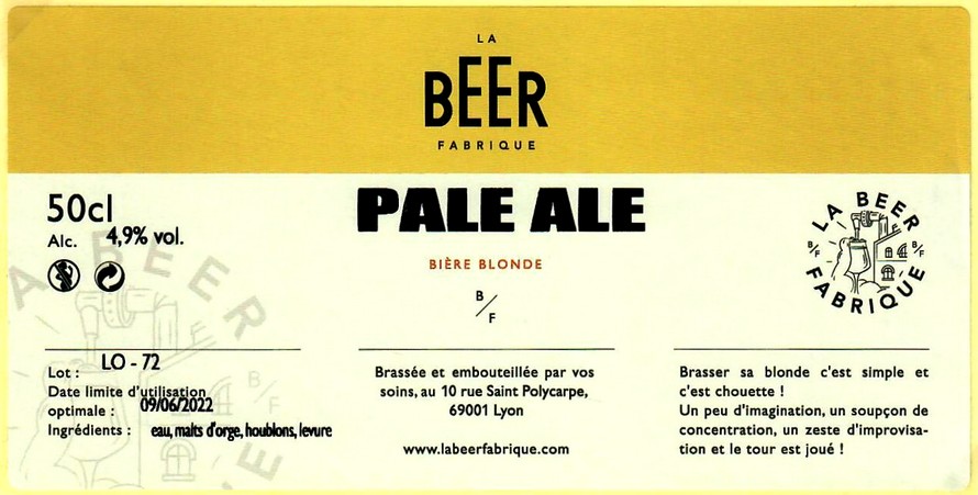 etiquette BRASSERIE LA BEER FABRIQUE 05