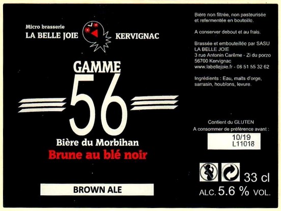 Etiquette BRASSERIE LA BELLE JOIE 04