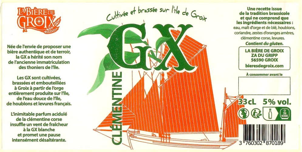 Etiquette BRASSERIE LA BIERE DE GROIX 07