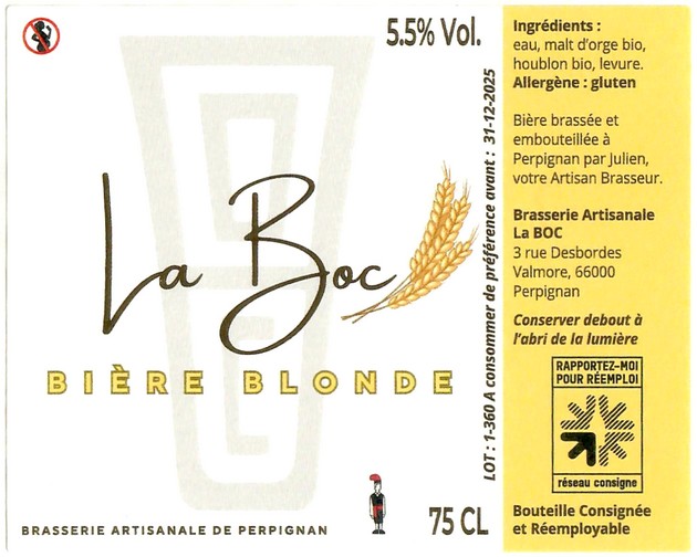 Etiquette BRASSERIE LA BOC 11