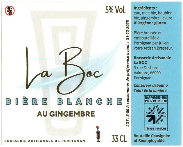 Etiquette BRASSERIE LA BOC 13