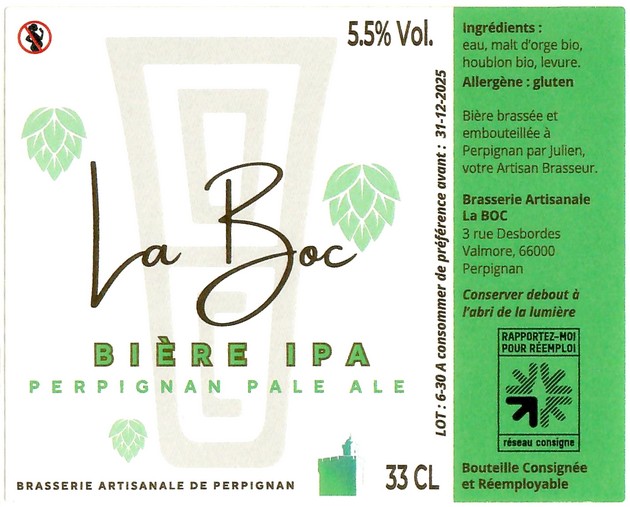 Etiquette BRASSERIE LA BOC 14