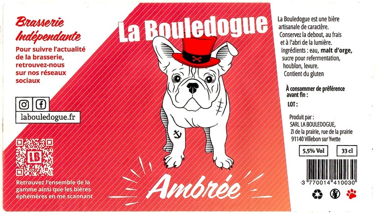 Etiquette BRASSERIE LA BOULEDOGUE 21