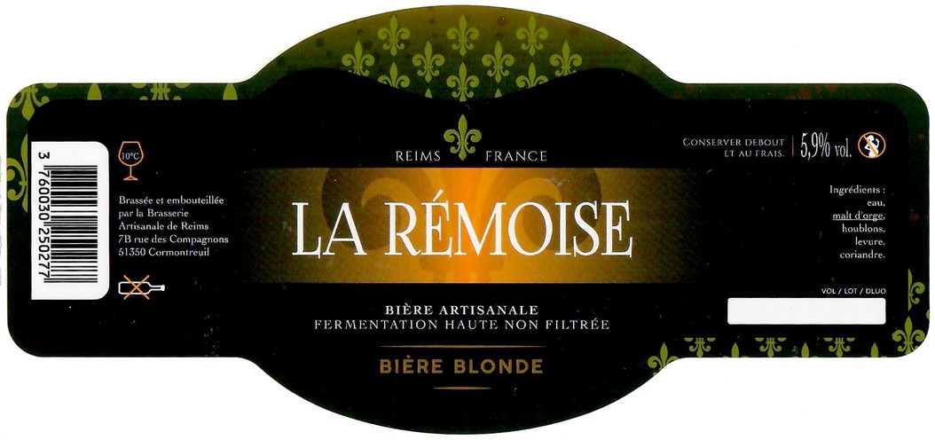 Etiquette BRASSERIE LA BOUQUINE 30