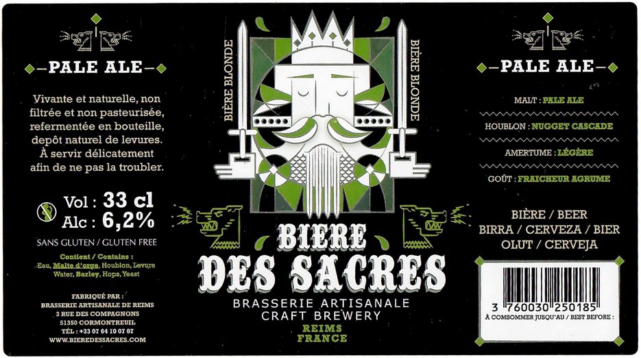 Etiquette BRASSERIE LA BOUQUINE 38