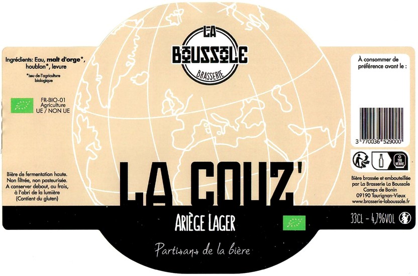 Etiquette BRASSERIE LA BOUSSOLE 25