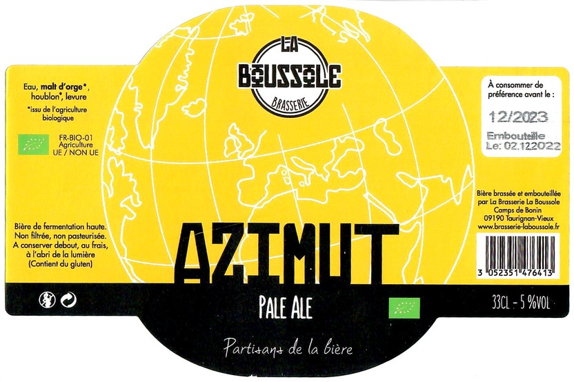 Etiquette BRASSERIE LA BOUSSOLE 31