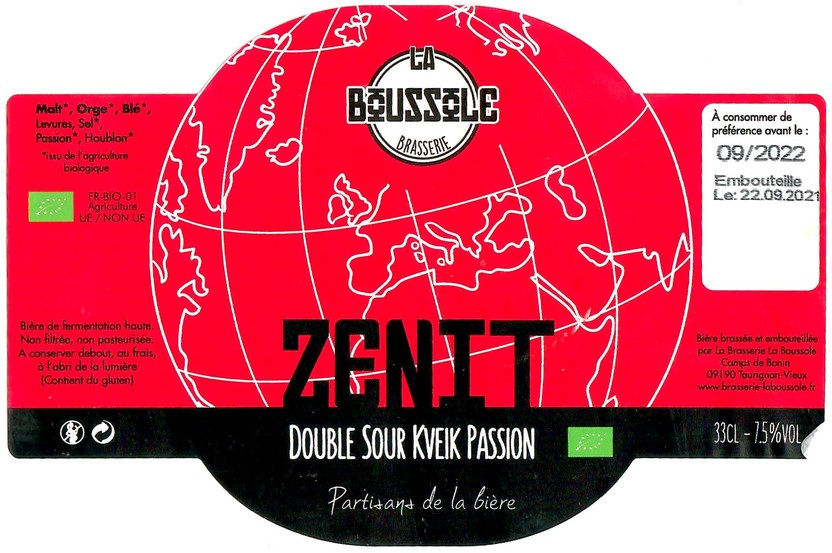 Etiquette BRASSERIE LA BOUSSOLE 32