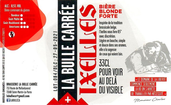 Etiquette BRASSERIE LA BULLE CARREE 01