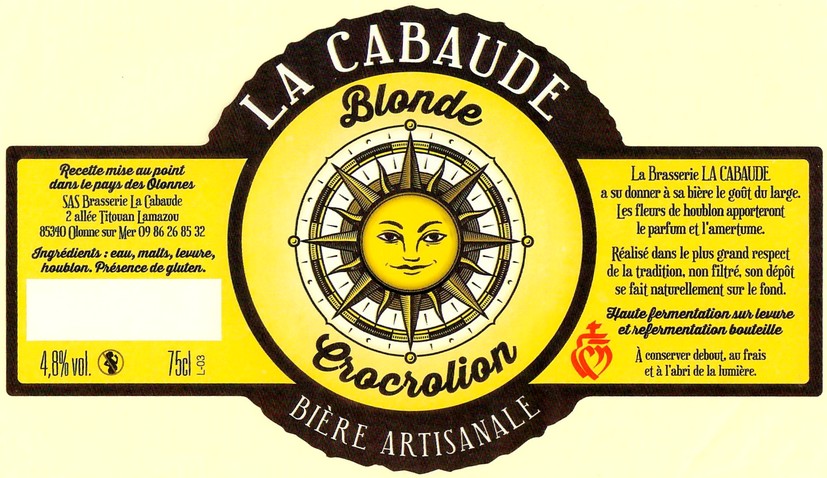 Etiquette BRASSERIE LA CABAUDE 07