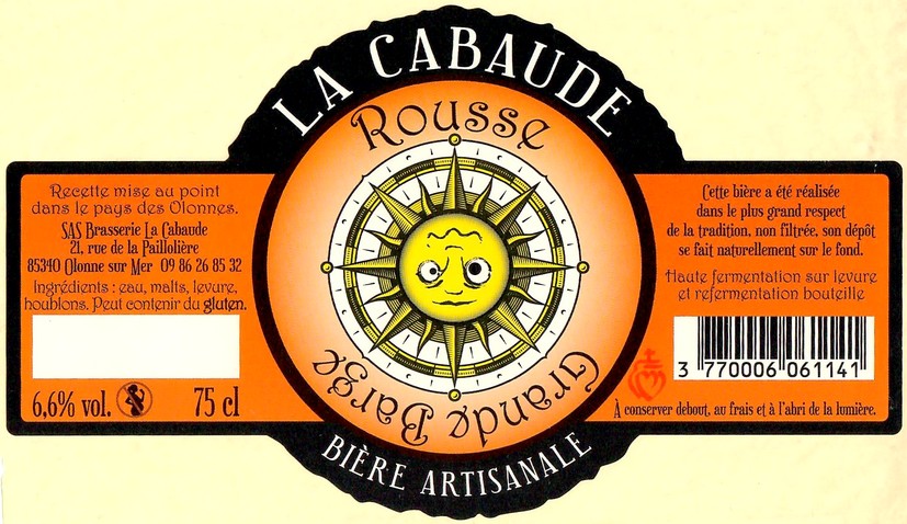 Etiquette BRASSERIE LA CABAUDE 18