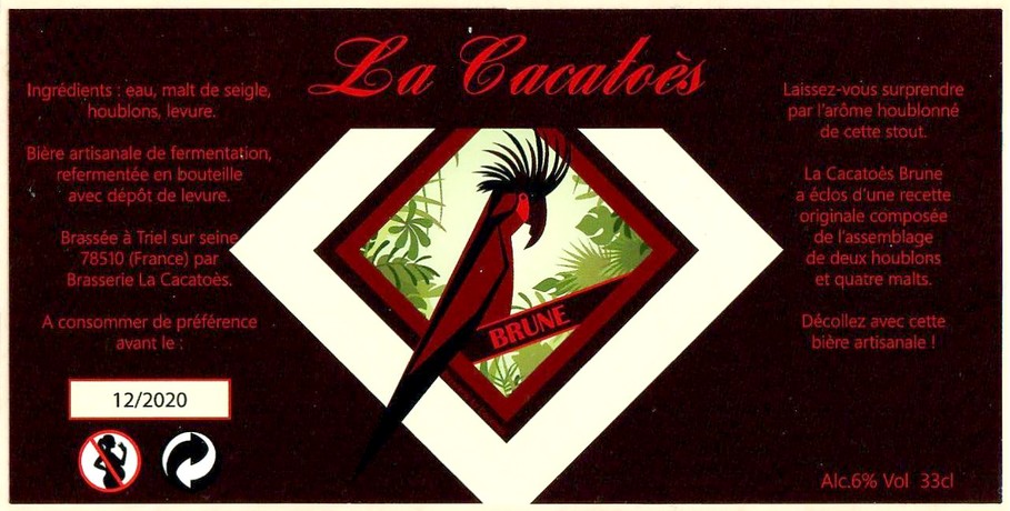 Etiquette BRASSERIE LA CACATOES 03