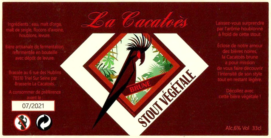 Etiquette BRASSERIE LA CACATOES 06