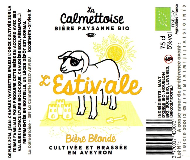 Etiquette BRASSERIE LA CALMETTOISE 19