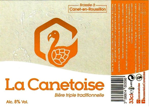 etiquette BRASSERIE LA CANETOISE 01