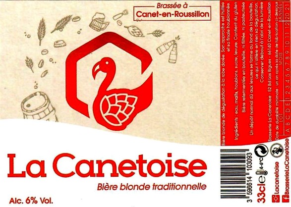etiquette BRASSERIE LA CANETOISE 04