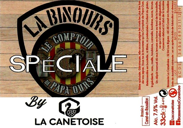 etiquette BRASSERIE LA CANETOISE 12