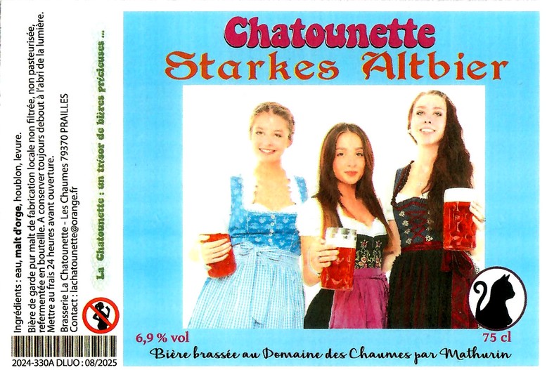 Etiquette BRASSERIE LA CHATOUNETTE 11