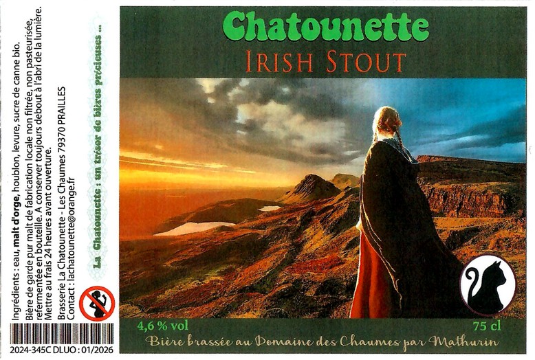 Etiquette BRASSERIE LA CHATOUNETTE 15