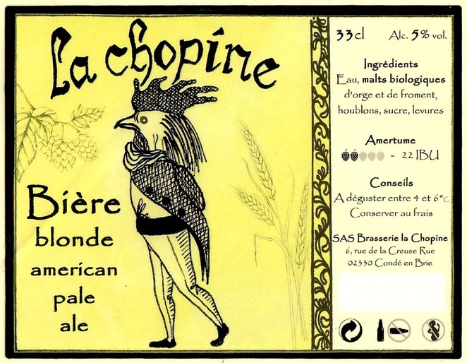 Etiquette BRASSERIE LA CHOPINE 05