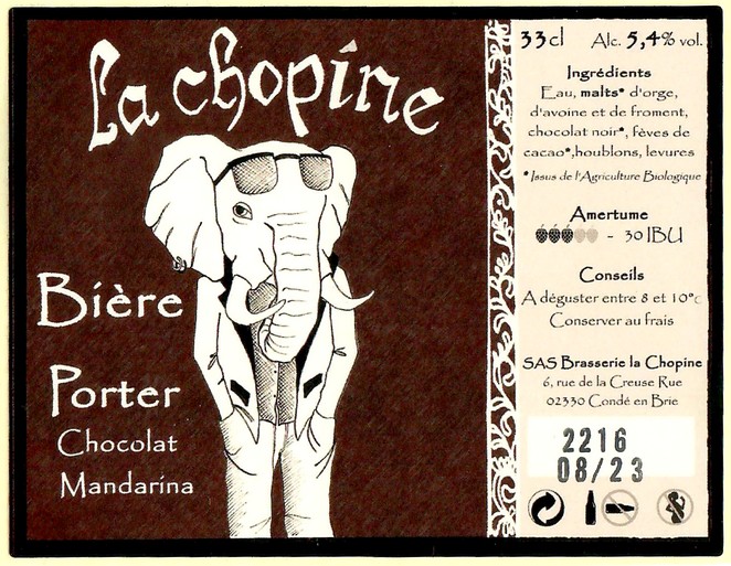 Etiquette BRASSERIE LA CHOPINE 06