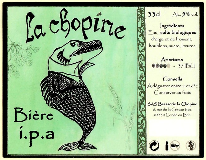 Etiquette BRASSERIE LA CHOPINE 08