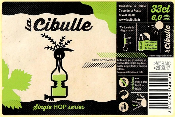 Etiquette BRASSERIE LA CIBULLE 06