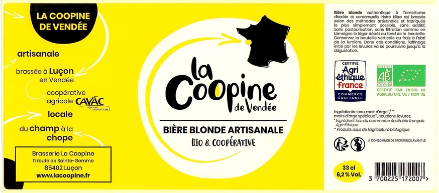 Etiquette BRASSERIE LA COOPINE 03
