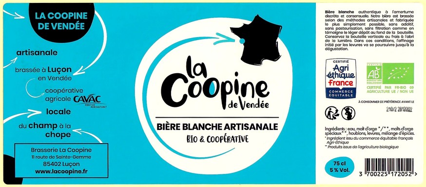 Etiquette BRASSERIE LA COOPINE 09