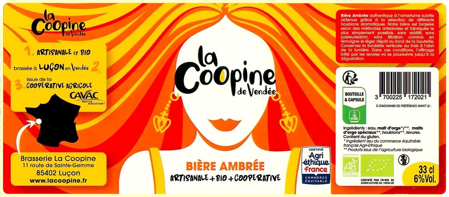 Etiquette BRASSERIE LA COOPINE 12