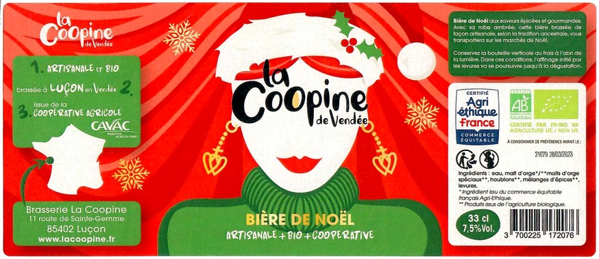 Etiquette BRASSERIE LA COOPINE 18