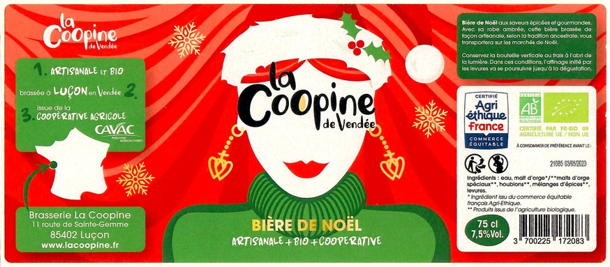 Etiquette BRASSERIE LA COOPINE 19