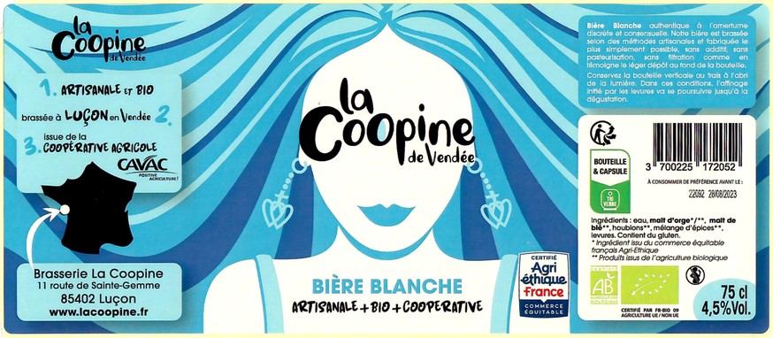 Etiquette BRASSERIE LA COOPINE 20