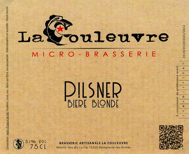 Etiquette BRASSERIE LA COULEUVRE 01