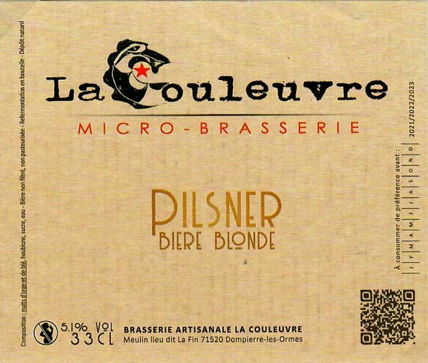 Etiquette BRASSERIE LA COULEUVRE 03