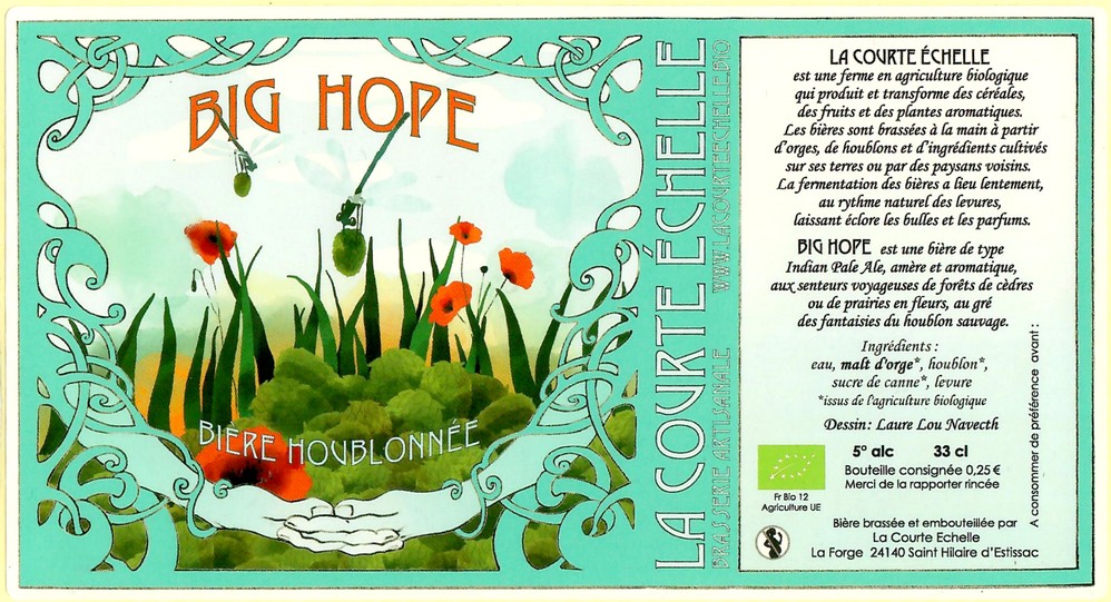 Etiquette BRASSERIE LA COURTE ECHELLE 06