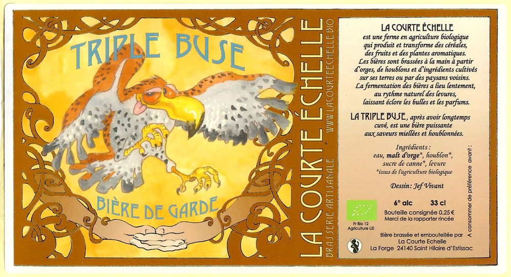 Etiquette BRASSERIE LA COURTE ECHELLE 09