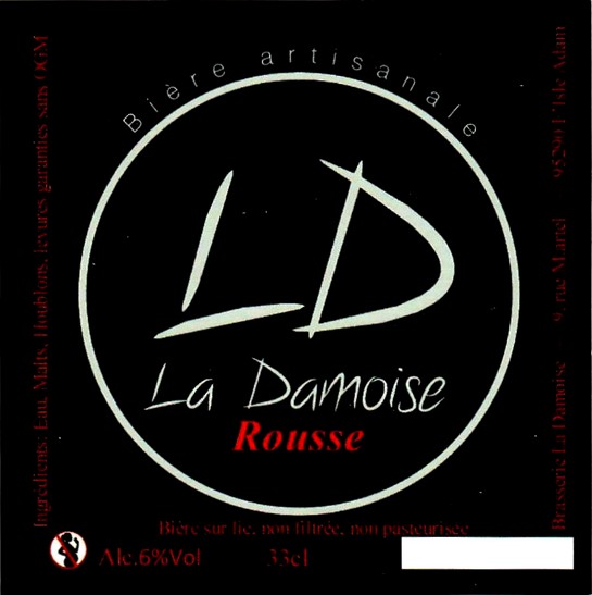 Etiquette BRASSERIE LA DAMOISE 02