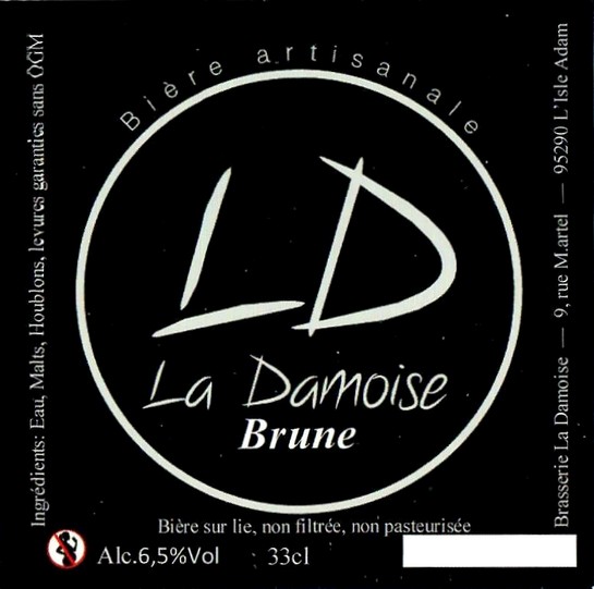 Etiquette BRASSERIE LA DAMOISE 08